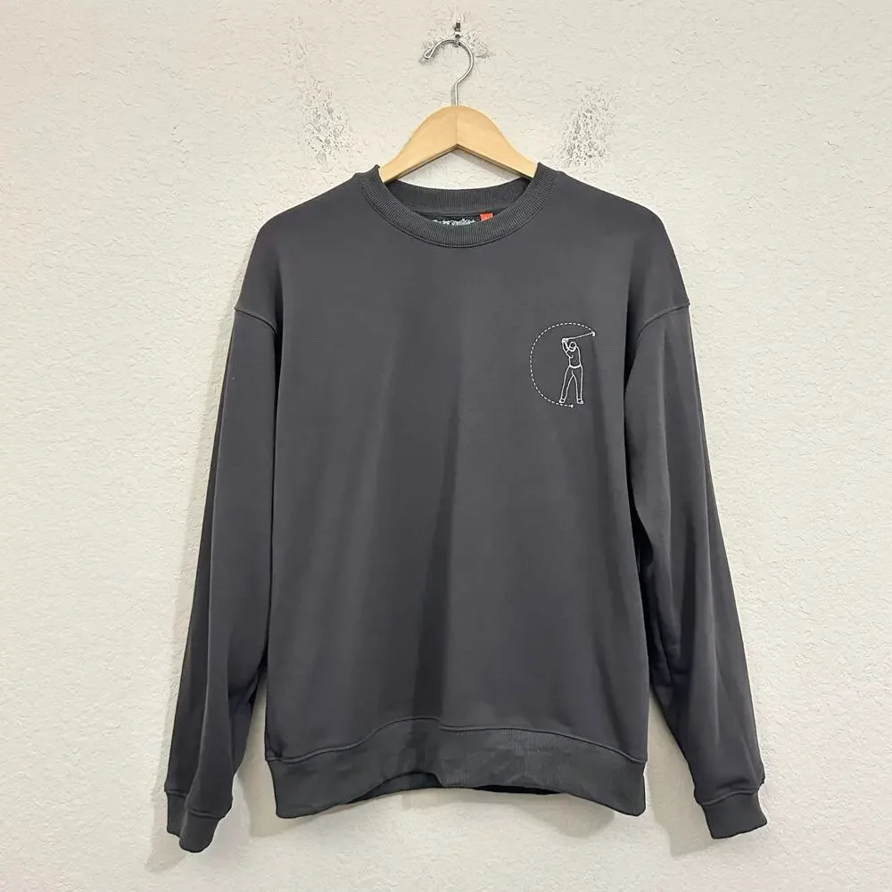 RANDOM GOLF CLUB Sweatshirt Charcoal Graphic Crewneck Athleisure Sports - Picture 2 of 9